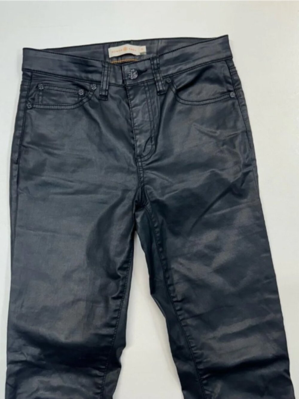 Tory Burch Faux Leather Wax Coated Pants